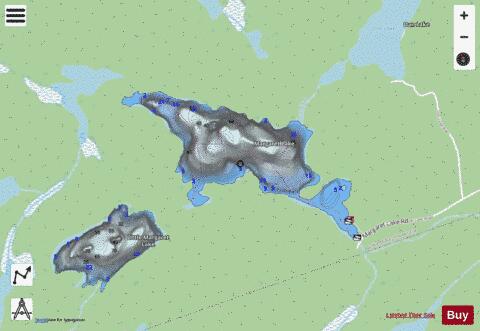 Margaret (Clear) Lake depth contour Map - i-Boating App - Streets
