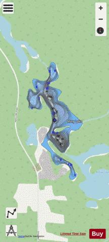 Mary Lake depth contour Map - i-Boating App - Streets