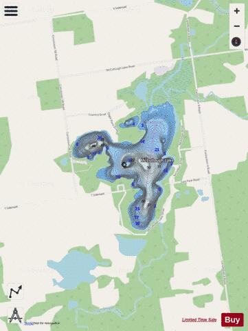 Mccullough Lake depth contour Map - i-Boating App - Streets