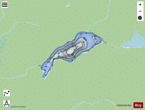 Mile Lake depth contour Map - i-Boating App - Streets