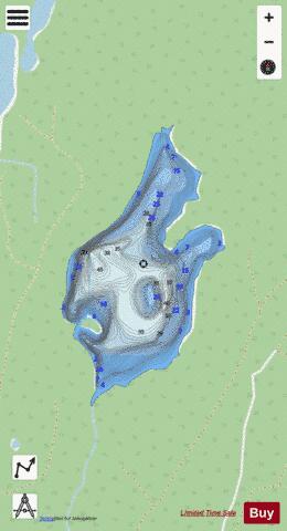 Oates #3 Twp Lake depth contour Map - i-Boating App - Streets