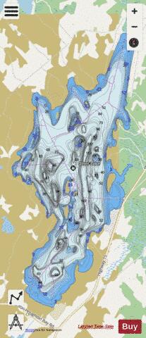 Otter Lake A depth contour Map - i-Boating App - Streets
