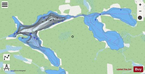 Partridge Lake depth contour Map - i-Boating App - Streets