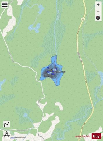 Pennick Lake depth contour Map - i-Boating App - Streets