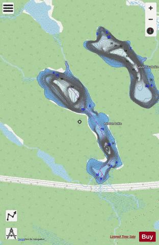 Perron Lake depth contour Map - i-Boating App - Streets