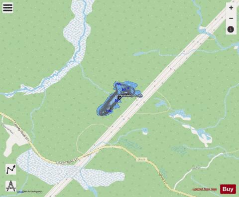 Peterwhite Lake depth contour Map - i-Boating App - Streets