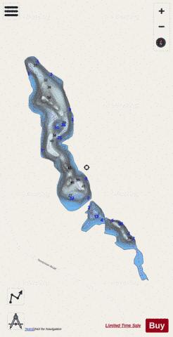 Pine Lake Kenning depth contour Map - i-Boating App - Streets