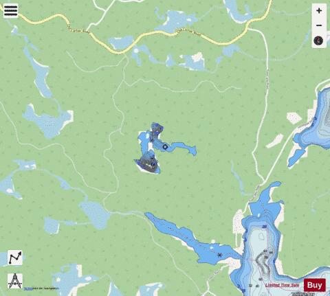 Poleline Lake depth contour Map - i-Boating App - Streets