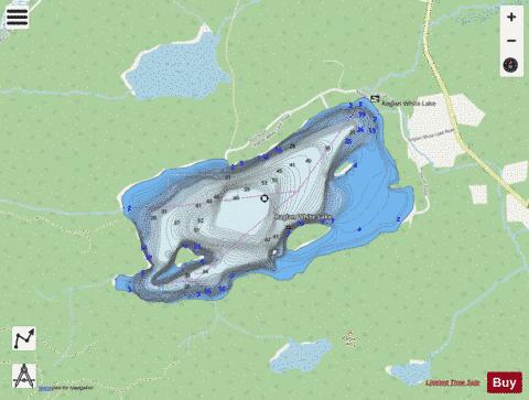 Raglan White Lake depth contour Map - i-Boating App - Streets