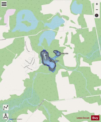 Robson Lake / Clarkes Lake depth contour Map - i-Boating App - Streets