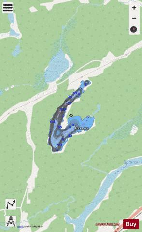 Rock Lake A depth contour Map - i-Boating App - Streets
