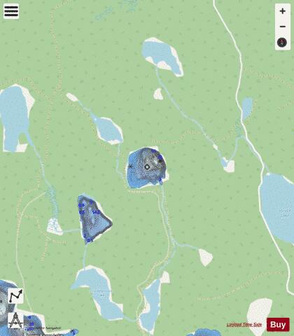 Rocky Lake, Proudfoot depth contour Map - i-Boating App - Streets