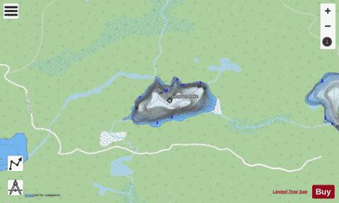 Simpson Lake depth contour Map - i-Boating App - Streets