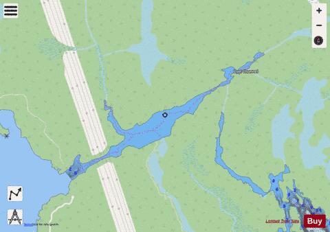 Six Mile Lake depth contour Map - i-Boating App - Streets