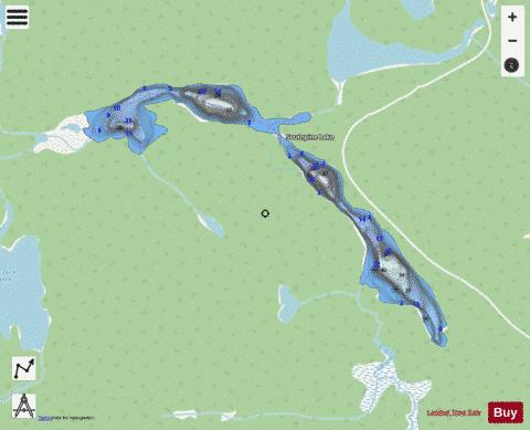Southpine Lake depth contour Map - i-Boating App - Streets