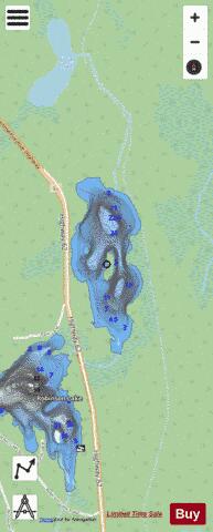 Spring Lake B depth contour Map - i-Boating App - Streets