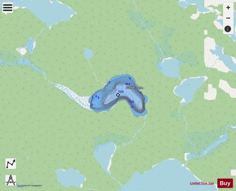 Stalker Lake depth contour Map - i-Boating App - Streets