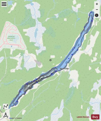 Stones Lake depth contour Map - i-Boating App - Streets
