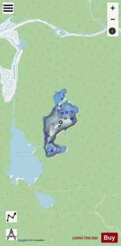 Strums Lake depth contour Map - i-Boating App - Streets