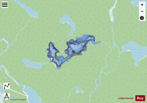 Supple Lake depth contour Map - i-Boating App - Streets
