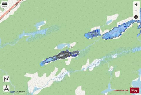 Tenho Lake depth contour Map - i-Boating App - Streets