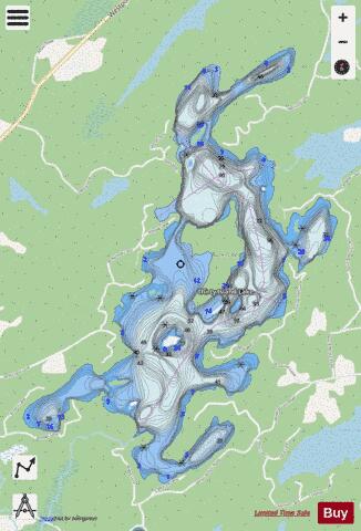 Thirty Island Lake depth contour Map - i-Boating App - Streets