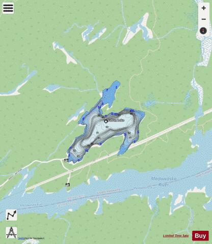Wabun Lake depth contour Map - i-Boating App - Streets