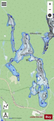 Whitesand Lake depth contour Map - i-Boating App - Streets