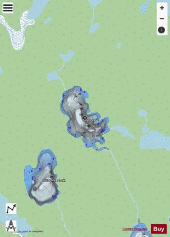 Whyte Lake depth contour Map - i-Boating App - Streets