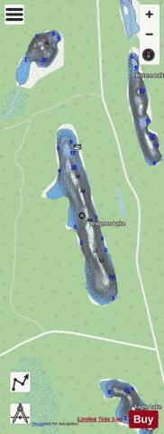 Widgeon Lake A depth contour Map - i-Boating App - Streets