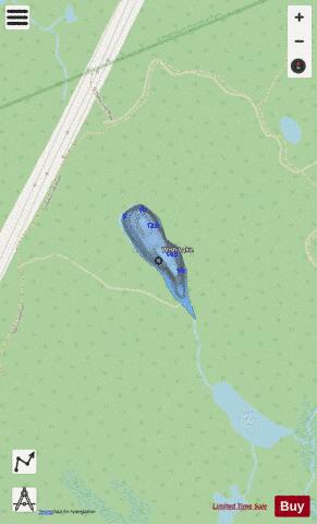 Wish Lake depth contour Map - i-Boating App - Streets