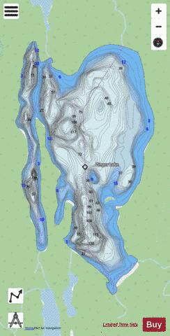 Zinger Lake depth contour Map - i-Boating App - Streets