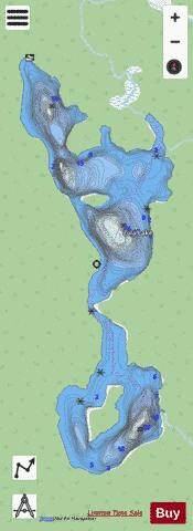 Zola Lake depth contour Map - i-Boating App - Streets
