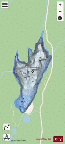 Troisième lac des Marais depth contour Map - i-Boating App - Streets