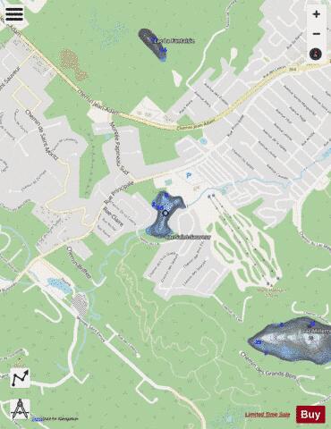 Lac Chemin depth contour Map - i-Boating App - Streets