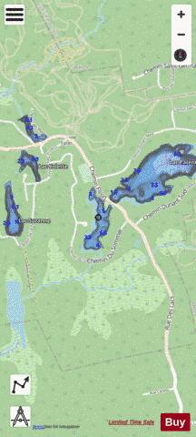 Lac Parent depth contour Map - i-Boating App - Streets