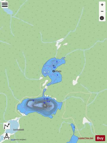 Amas Lac / Lac Princesse depth contour Map - i-Boating App - Streets