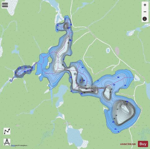Argentier Lac De L depth contour Map - i-Boating App - Streets