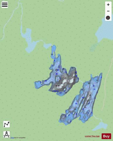 BELLE LAC DE LA depth contour Map - i-Boating App - Streets