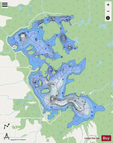 Baby Lac depth contour Map - i-Boating App - Streets