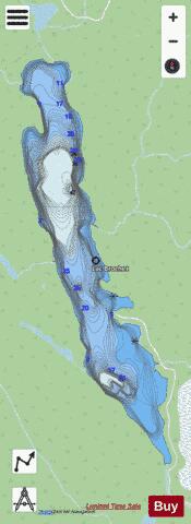 Lac Proulx / Lac Brochet depth contour Map - i-Boating App - Streets