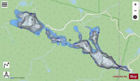 Brule Lac depth contour Map - i-Boating App - Streets