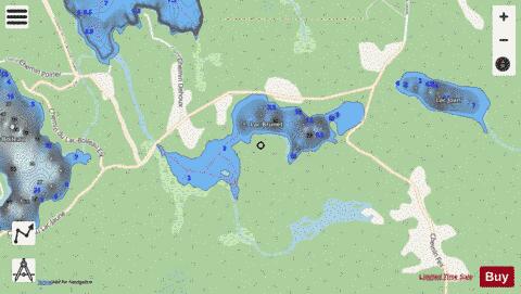 Brunet Lac depth contour Map - i-Boating App - Streets