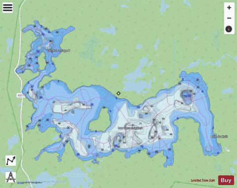 Camachigama Lac depth contour Map - i-Boating App - Streets