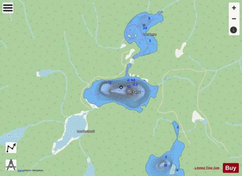 Carre Lac depth contour Map - i-Boating App - Streets
