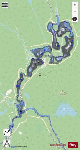 Croche Lac depth contour Map - i-Boating App - Streets