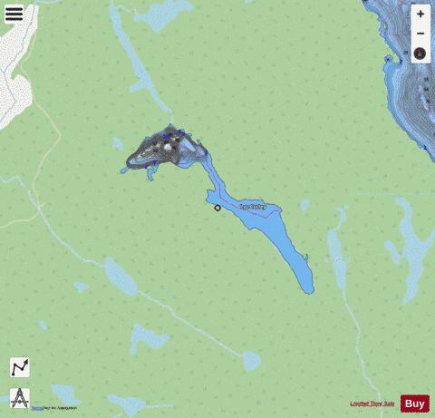 Curley Lac depth contour Map - i-Boating App - Streets