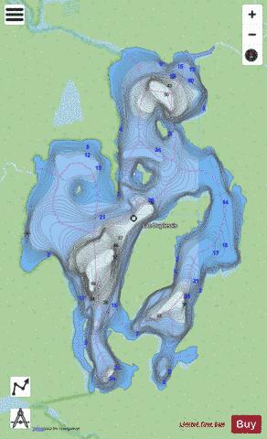 Lac Duplessis depth contour Map - i-Boating App - Streets