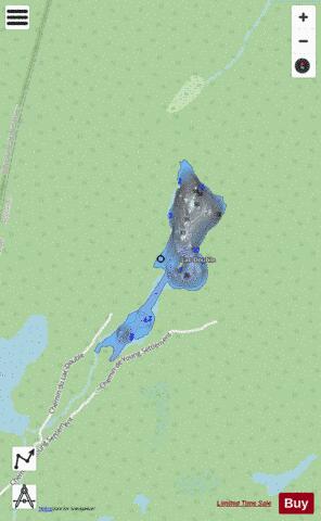 Double Lac depth contour Map - i-Boating App - Streets