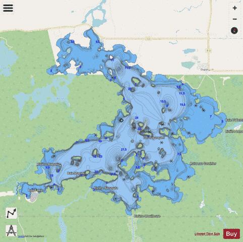 Duparquet Lac depth contour Map - i-Boating App - Streets